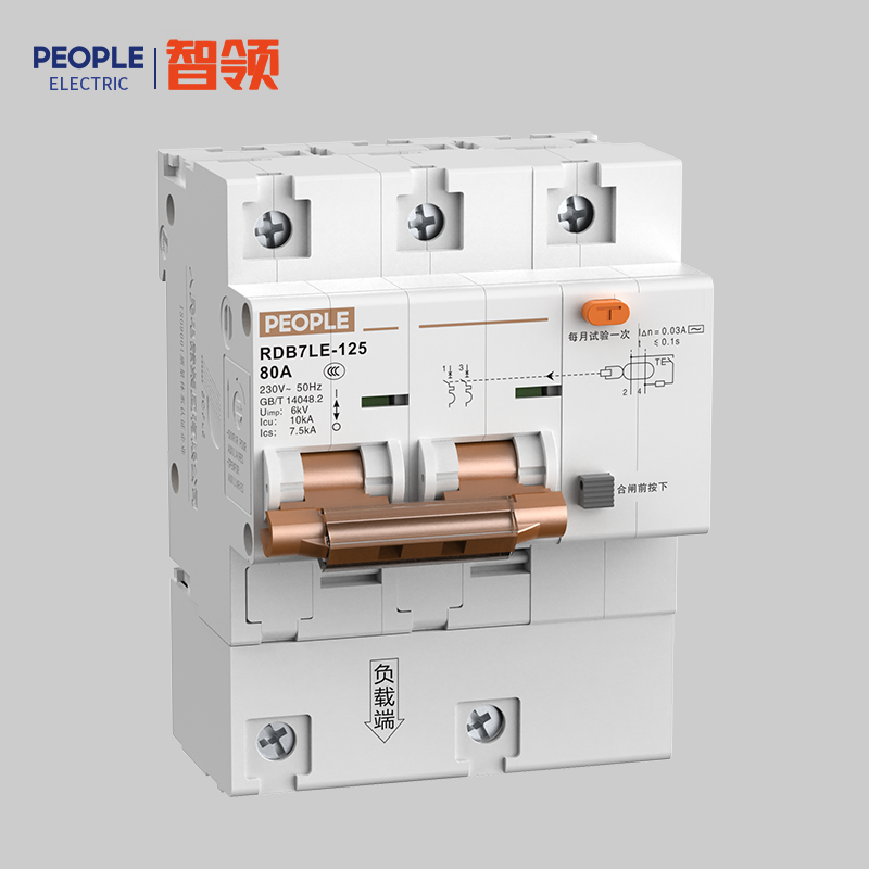 人民电器RDB7LE-125H系列小型剩余电流动作断路器 